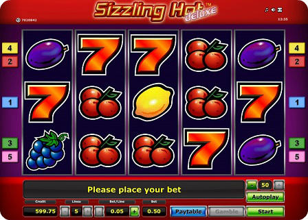 sizzling hot deluxe slot